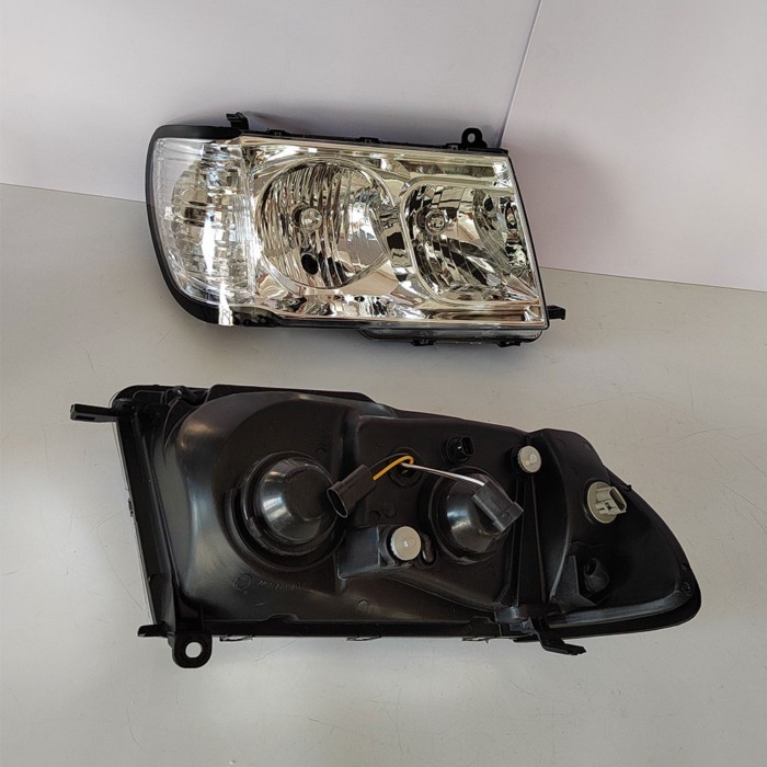 2Pcs Car Headlight For Toyota Land Cruiser FZJ100, FZJ105 Split to Connected Headlights 1998 Faceli