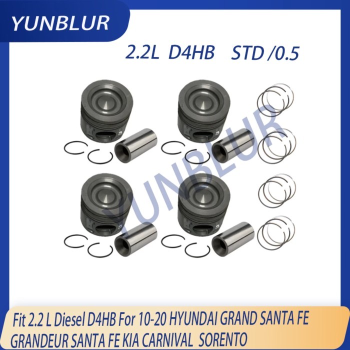 STD 0.5 Engine Piston Rings Set Fit 2.2 L Diesel D4HB For 10-20 HYUNDAI GRAND SANTA FE GRANDEUR SAN