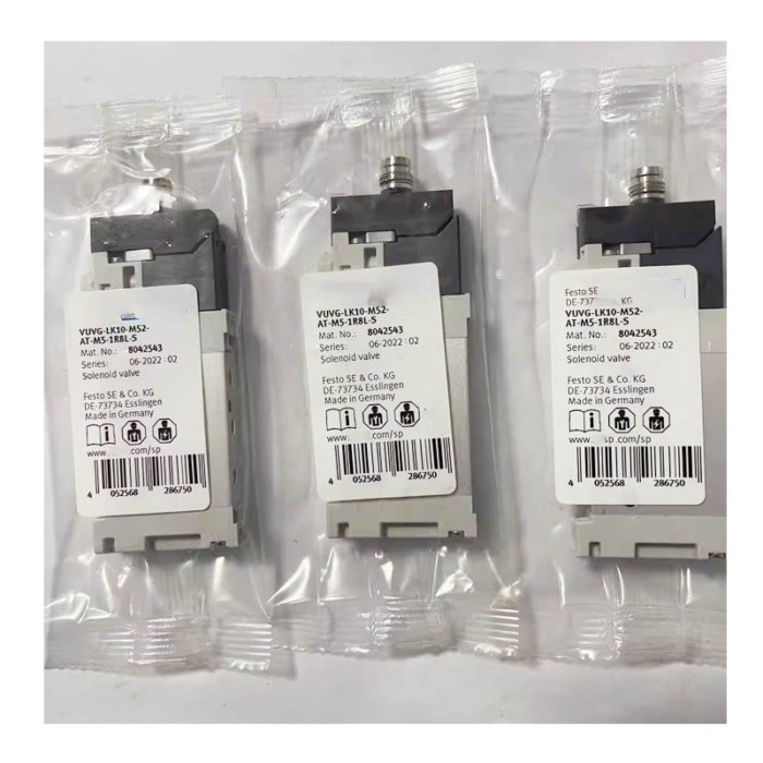 Solenoid valve VUVG-LK10-M52-AT-M5-1R8L-S 8042543 VUVG-LK10-B52-T-M5-1R8L-S 8042544 VUVG-LK10-T32C-