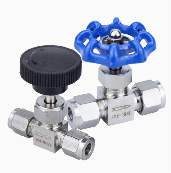 Ferrule Needle Valve Globe Valve Flow Control Valve, Instrument Valve 3 6 8mm