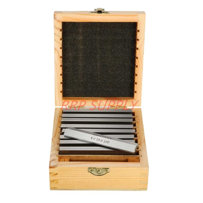 Upgraded 100x4mm 9Pairs(18Pcs) Precision Hardened Parallel Set, Steel Block Set for Clamping Vise C