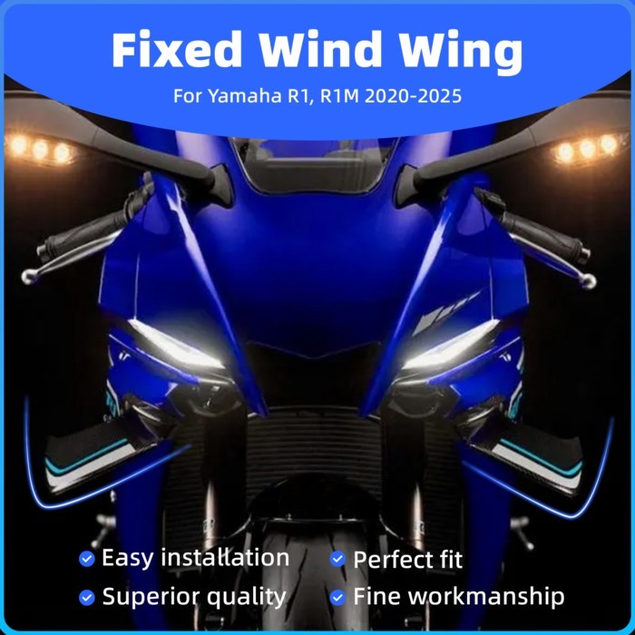 New Motorcycle Fairing Fixed Wing for Yamaha YZF R1 R1M 2020-2025 YZF-R1 2020 2021 2022 2023 2024 2
