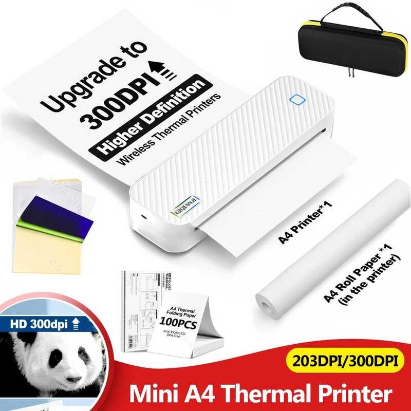 เครื่องพิมพ์ A4 ขนาดเล็กแบบพกพาไม่มีการพิมพ์หมึกสําหรับโทรศัพท์ PC Tattoo Transfer Stencil Maker พร้