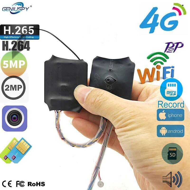 แอป Camhi DIY โมดูลกล้อง IP 3G SIM ความละเอียด 5MP IMX335 1920P ไร้สาย ขนาดเล็ก ใช้แบตเตอรี่ 4G พร้อ