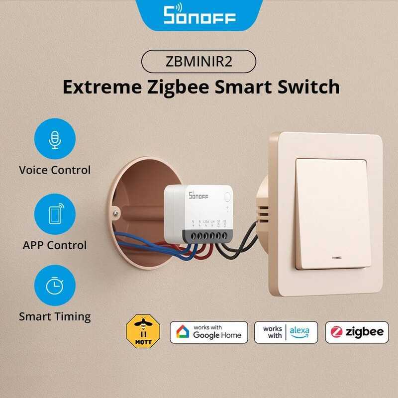 SONOFF ZBMINIR2 Extreme Sonoff Zbmini R2 สวิตช์ Sonoff Zigbee ขนาดเล็ก สัญญาณกว้างขึ้น โหมดรีเลย์แบบ