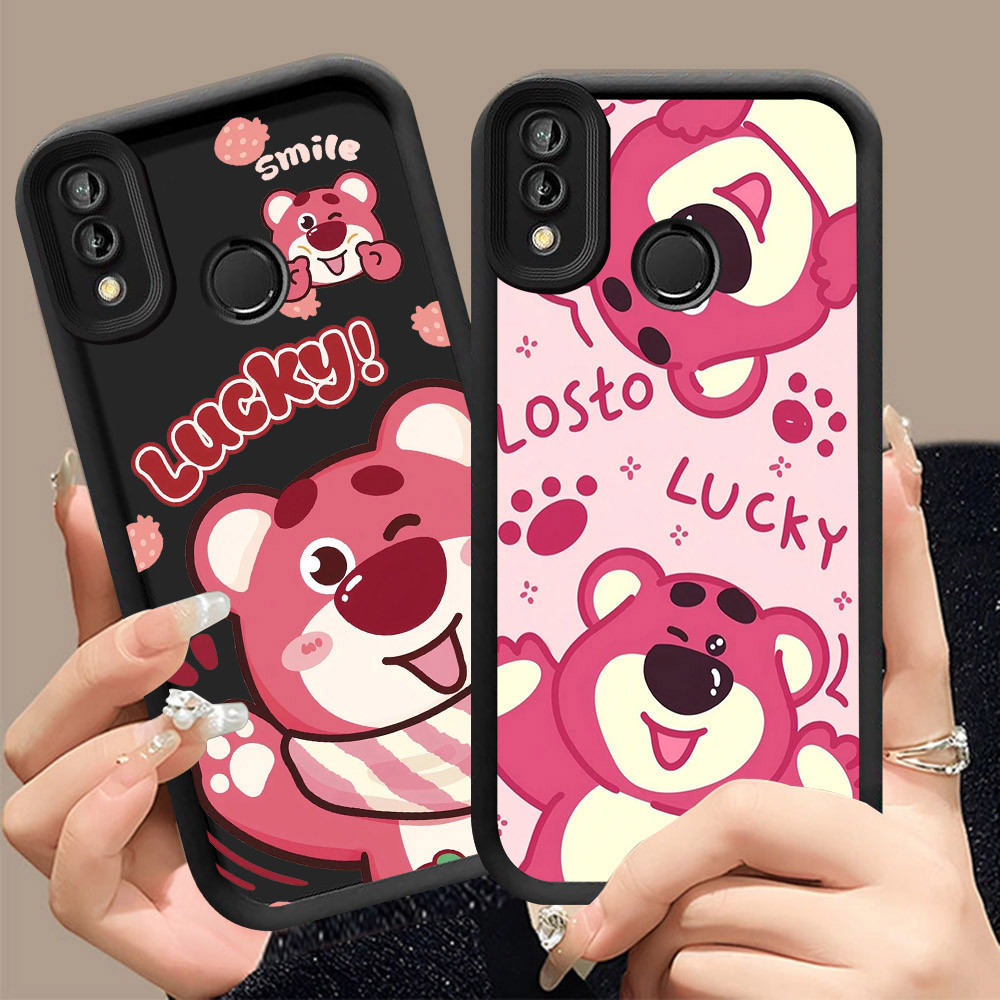 Q-17 Lotso ขาวดำเคสโทรศัพท์หรับ VIVO Y91C Y91 Y1S Y93 Y95 ปกสีชมพู