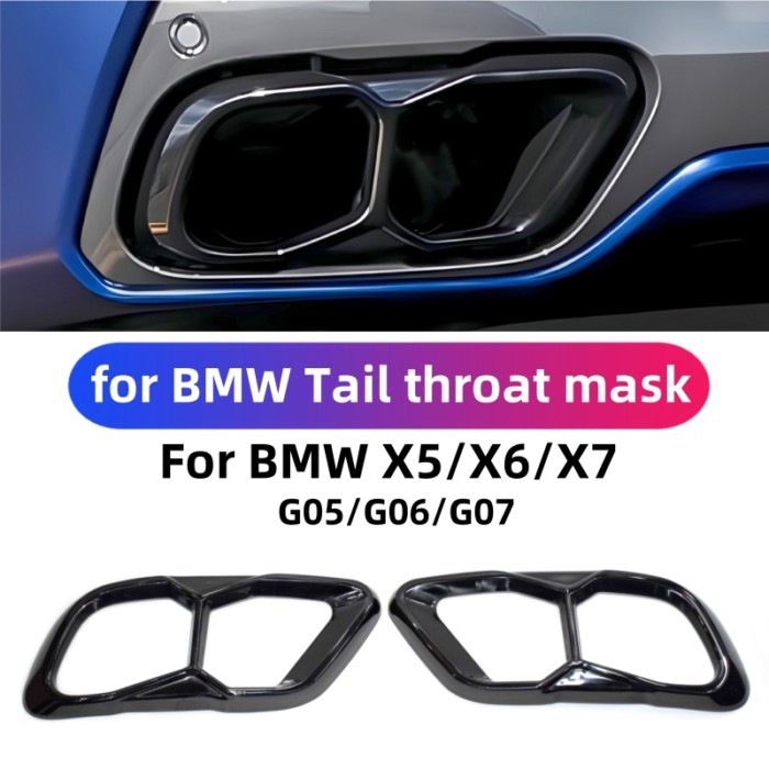For BMW X5 X6 X7 Tail Pipe Mask G05 G06 G07 Stainless Steel Exhaust Pipe Tail Pipe M60i Muffler Tip