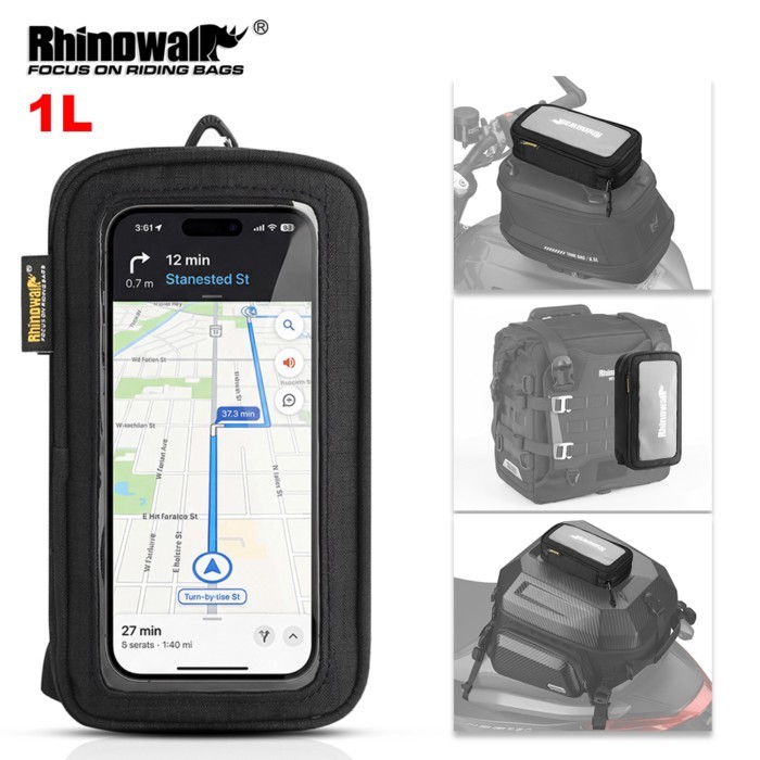 Rhinowalk Motorcycle Multi-Functional Expandable Phone Bag 1L Fit MJX2011 MJX2002/3/4 Waist Crossbo
