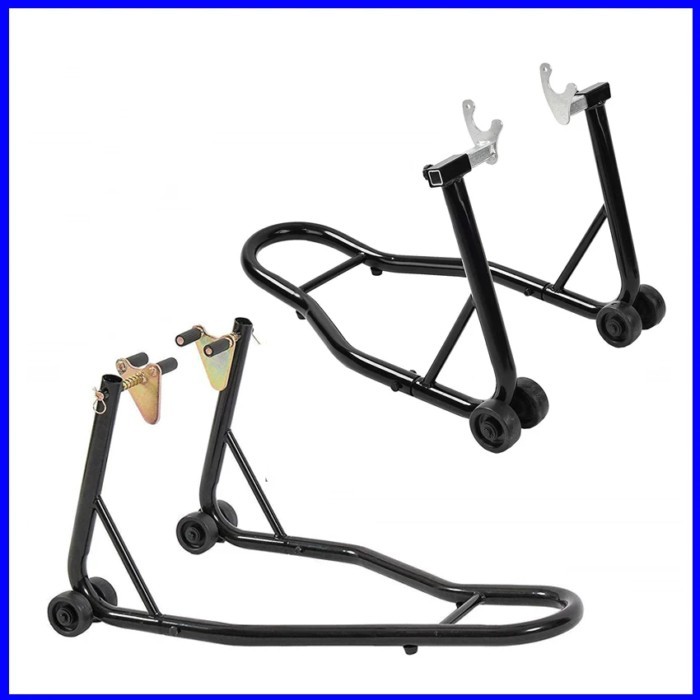 Motorcycle Stand Front&Rear Wheel Stand Auto Wheel Support Frame Full Set Tire Repairing Tool  for