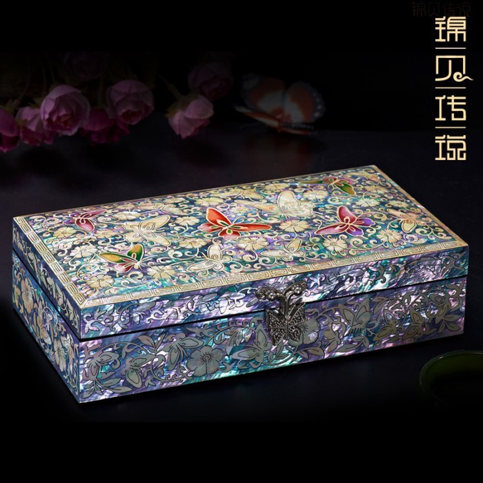 Wedding Jewelry Box Necklace Box Vintage European Princess Wooden Jewelry Ornament Storage Box