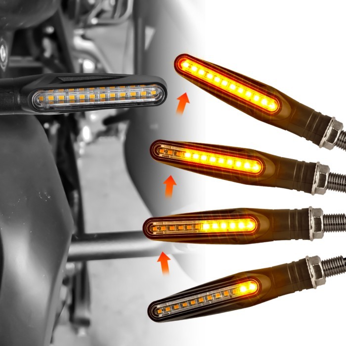 Motorcycle LED Turn Signal Light Indicators Flashing Rear Tail Brake Flasher Light Stop Signal Ligh