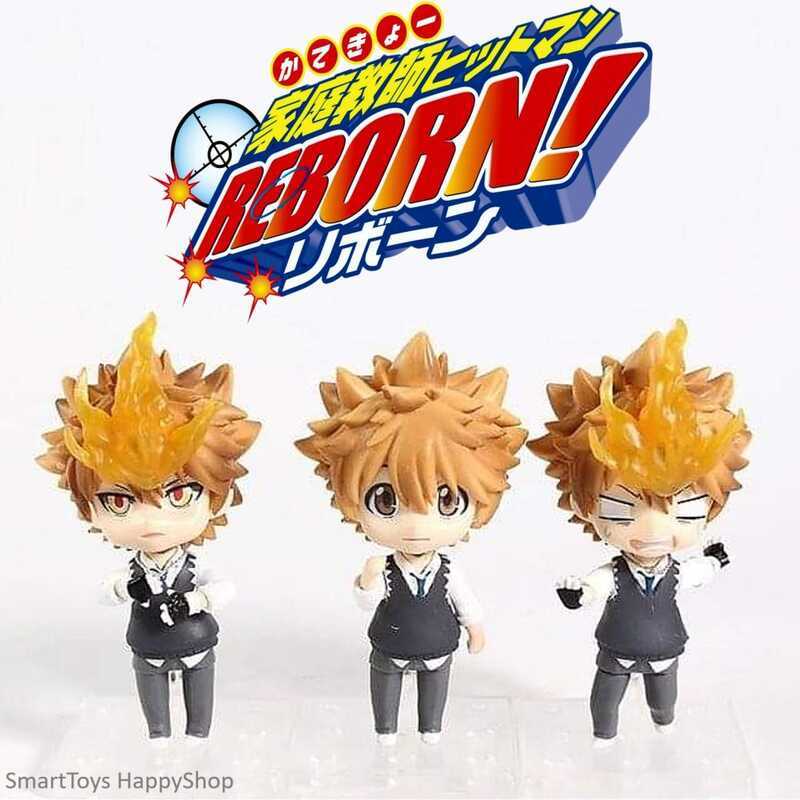Hitman เซ็ตตุ๊กตาโมเดลฟิกเกอร์ Reborn! Tsuna Lid Edition Model Figure ชุด 3 Reborn!