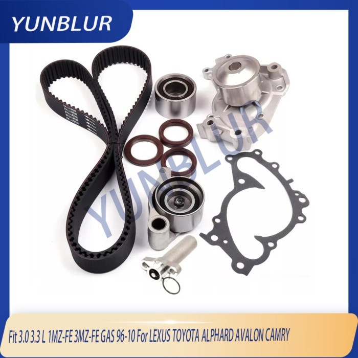 Water Pump & Timing Tensioner Belt Kit Fit 3.0 3.3 L 1MZ-FE 3MZ-FE GAS 96-10 For LEXUS TOYOTA ALPHA