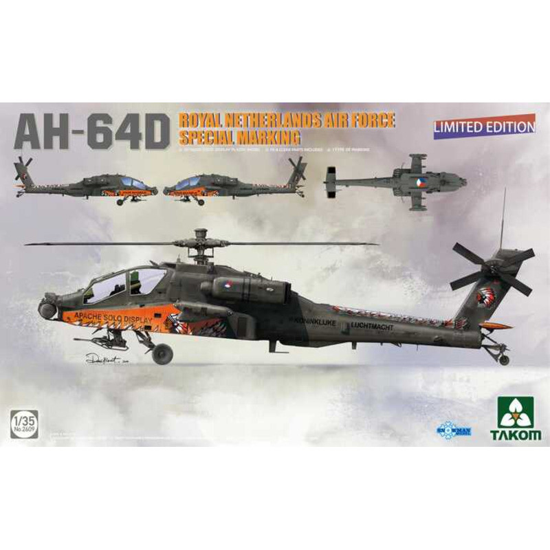 Takom 2609 AH-64D Royal Netherlands Air Force 1/35 Static model kit