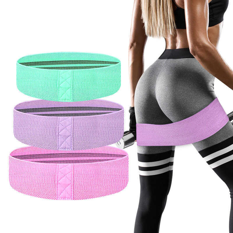 โยคะ Squat Resistance Band ฟิตเนส Hip-Lifting Band การฝึกอบรมสะโพก-Lifting แหวนสะโพก-Lifting Band Sq