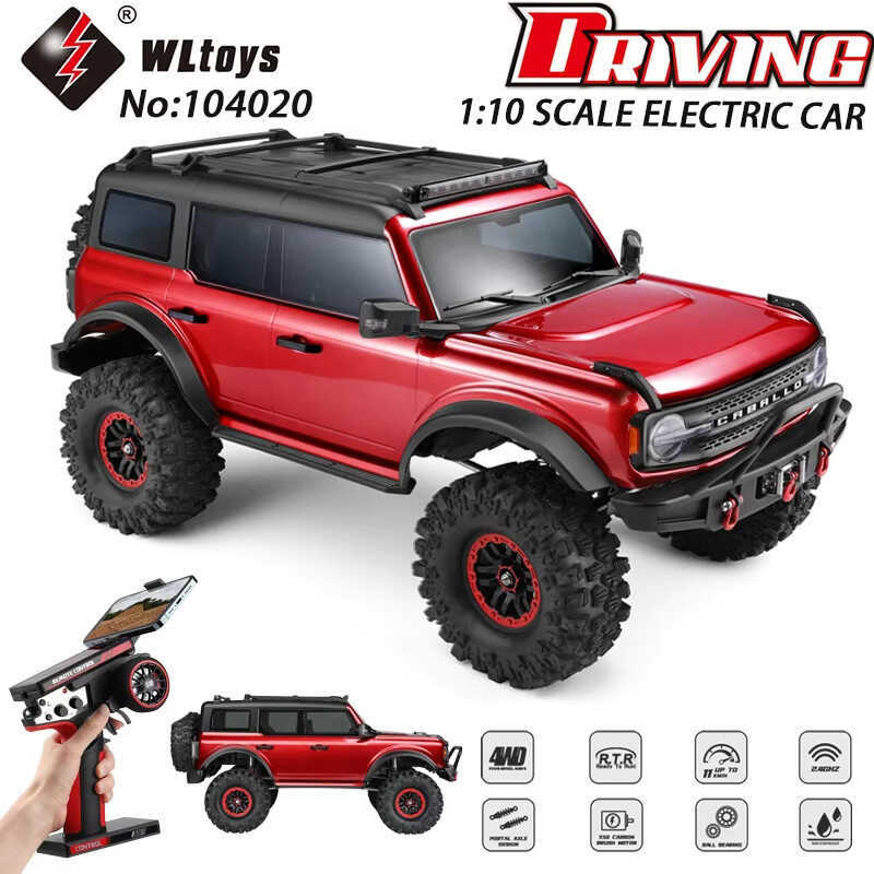 WL104020ขับเคลื่อนสี่ล้อมืออาชีพไฟฟ้า 1: 10 Liema ปีนเขารถออฟโรดจําลอง RC Re