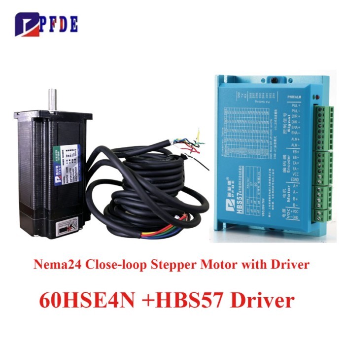 Nema24 4N.M 60HSE4N Closed Loop Stepper Motor hbs57 Hybrid Motor Driver 16-70V DC,for CNC Router En