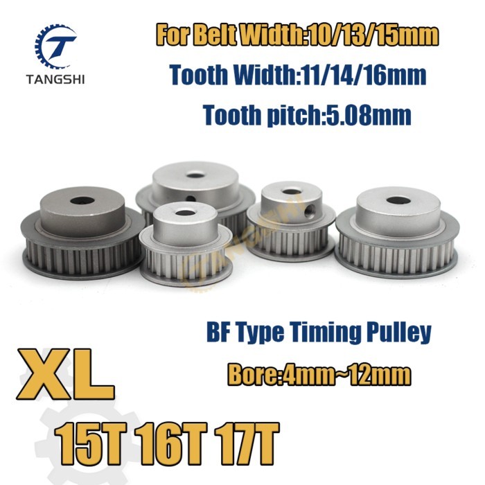 XL 15 Teeth 16 Teeth 17 Teeth Synchronous Timing Pulley Bore 4mm to 12mm for Width 10/13/15mm Belt