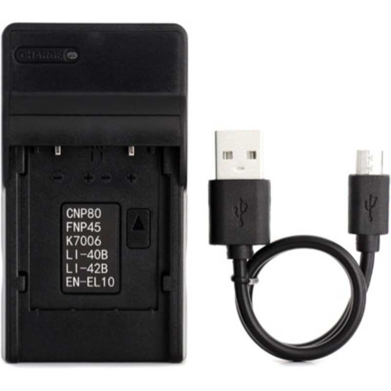 NP-45 เครื่องชาร์จ USB CNP80 FNP45 li-40B ENEL10 เครื่องชาร์จแบตเตอรี่