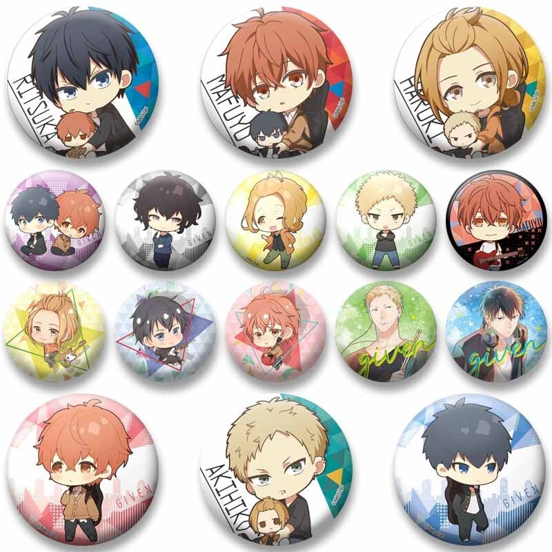 BL มังงะ G-GIVEN Pins Mafuyu Ritsuka Haruki Akihiko การ์ตูน Badge รอบอะนิเมะเข็มกลัดกระเป๋าเป้สะพายห