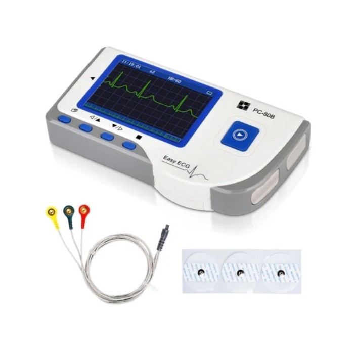 Portable Bluetooth ECG Monitor PC-80B ECG Monitor, Visible Electrocardiogram, USB Rechargeable Hear