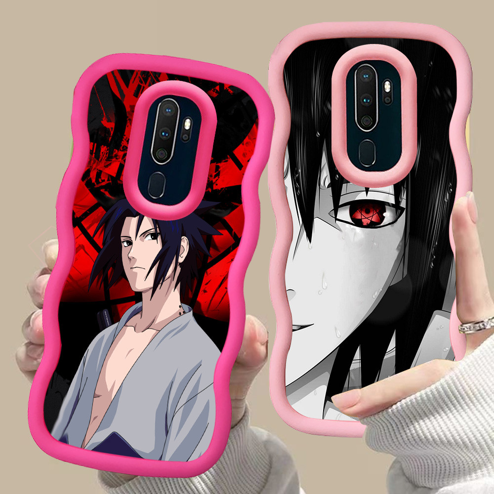 MERAH D-30 อะนิเมะ Naruto สีชมพูสีแดงปลอกสําหรับ OPPO A5 F11 A9 2020 สีดํา