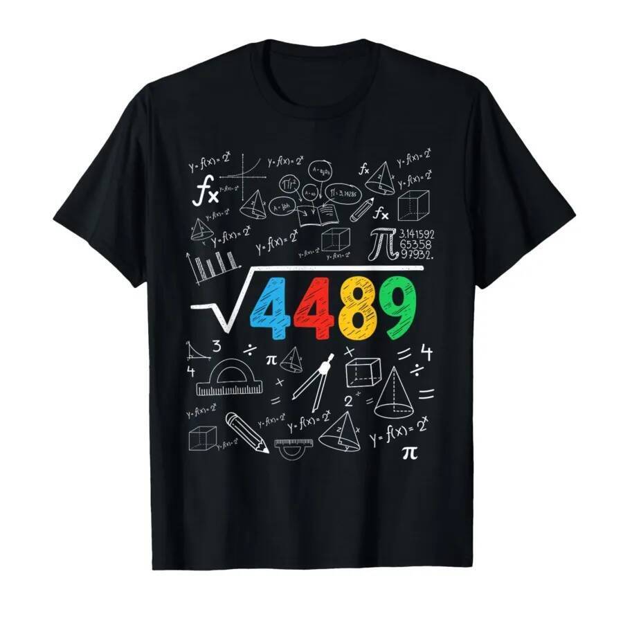 67 Meme Square Root 4489 Slang Six Seven Math Teacher T-shirt For Men Women 100% Cotton T Shirts Sho