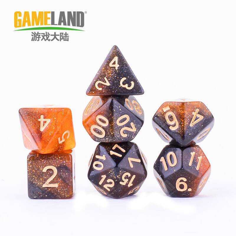 Starlight Multi-Faced Dice Dragon และ Earth d Running Group ลูกเต๋า 7 ชิ้น 1 ชุด dnd4 20 ด้านตะแกรงเ