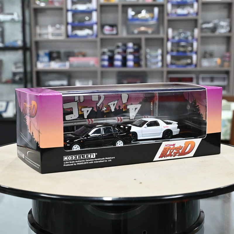 Animation Club 1: 64 Initial D Series RX7 FC3S Mitsubishi EVO ชุดรถโลหะผสมรุ่นผลิตภัณฑ์สําเร็จรูป
