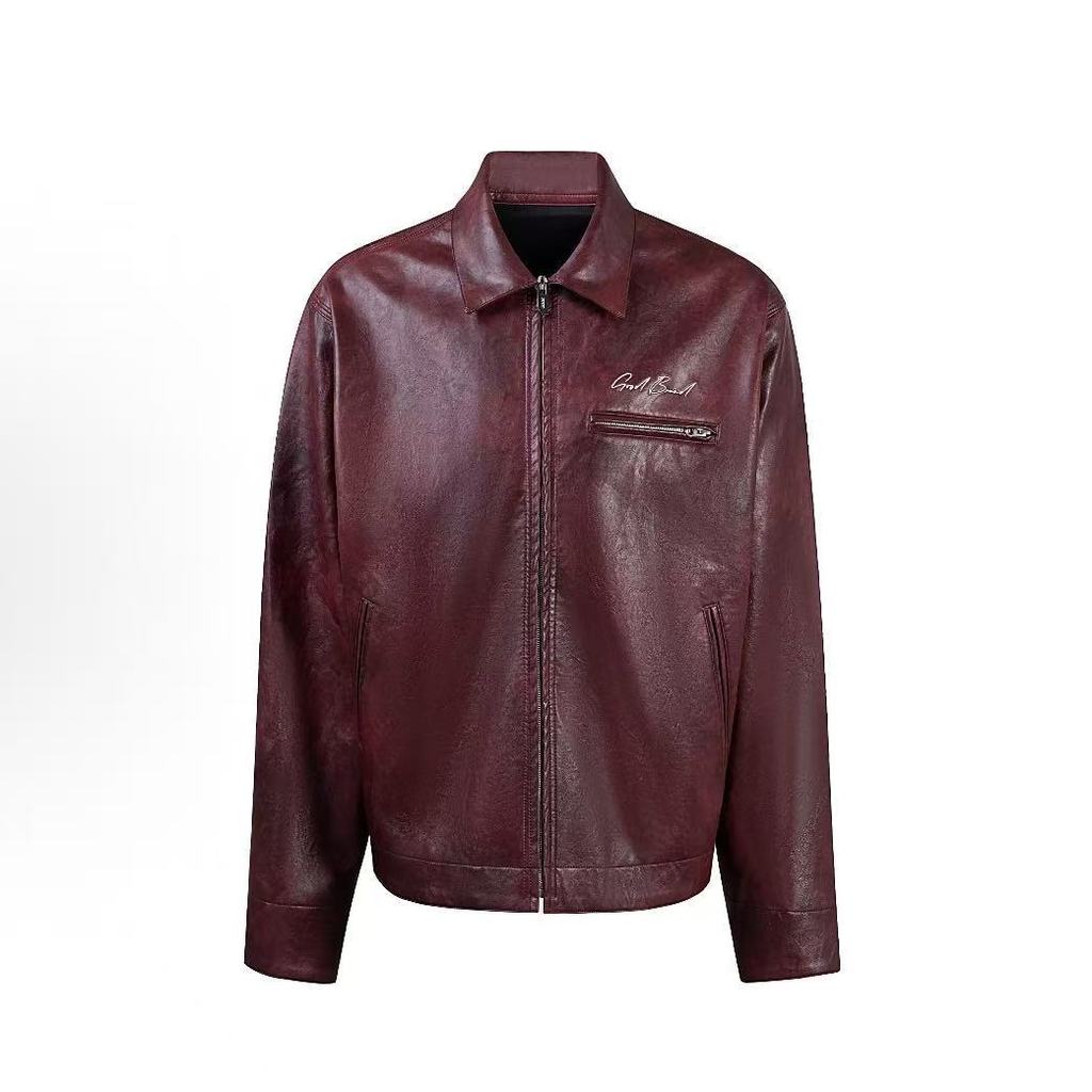 GOODBRAND Pearl Jazz Leather Jacket หนังคุณภาพสำหรับทั้งผู้ชายและผู้หญิง