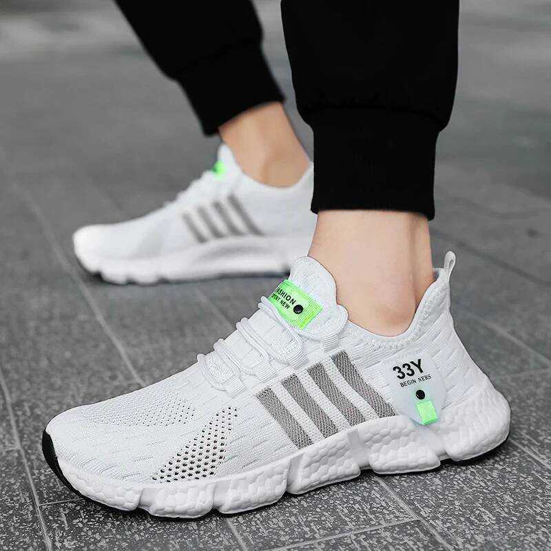 C Men Casual Sport Shoes Breathable Lightweight Sneakers Outdoor Mesh Running Shoes Athletic Joggin