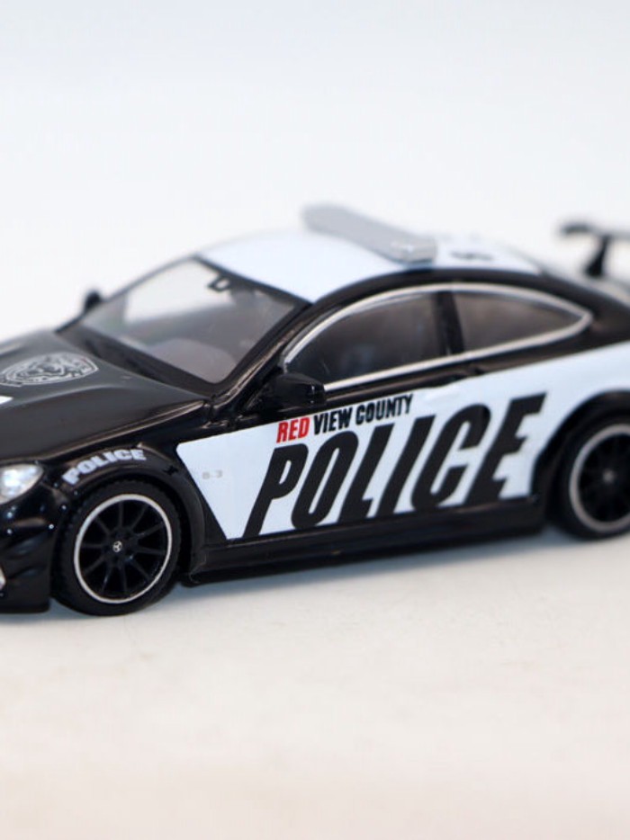 TW 1 64 Mercedes-Benz C63 AMG รถตํารวจรุ่นรถเครื่องประดับของขวัญ Out of พิมพ์รุ่น
