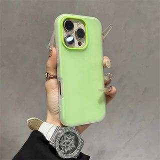 Case for iPhone 11 17 12 13 16 14 Pro Max 15 16 7 14 8 Plus XS X XR Max Advanced Simple Fresh Color 2 in 1 Soft Cover