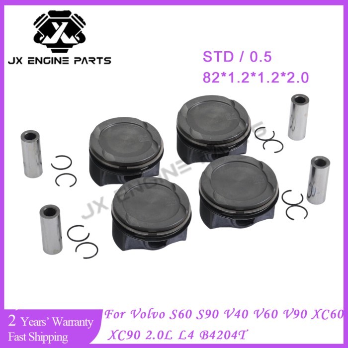 B4204T Engine STD 0.5 Piston Ring Set For Volvo 2.0 S60 S90 V60 V90 XC60 XC90 2.0T 2.0L L4 GAS T4 T