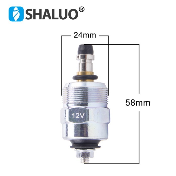 12V 24V Diesel Engine Oil Pump Solenoid Valve Fuel Injection Pump Assembly Oil Cut-off Value Genera