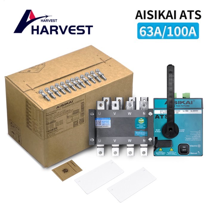 Aisikai 63A 100A 4P ATS SKT63A/4P SKT100A/4P Controller Dual Power Automatic Transfer Switch 220v