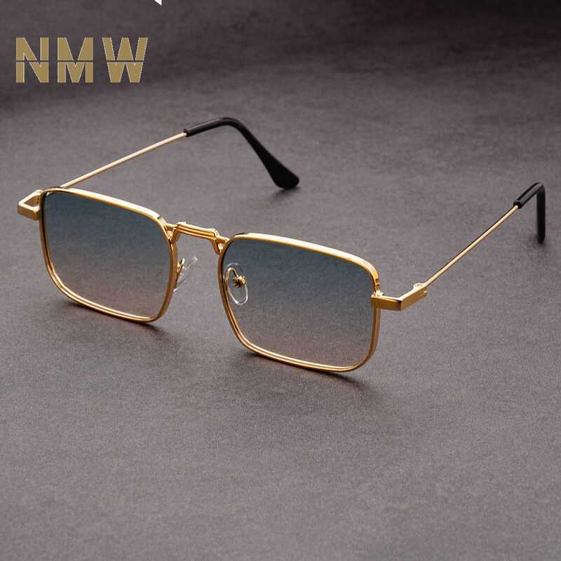 NMW Steampunk Square Sunglasses Shades For Men Trendy Fashion UV Glasses Outdoor Travel Accessories
