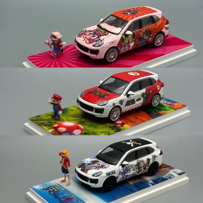 1/64 Porsche cayenne caynne Turbos 2014 Luffy/Mario/Alalei รุ่น Out of Print Car Model