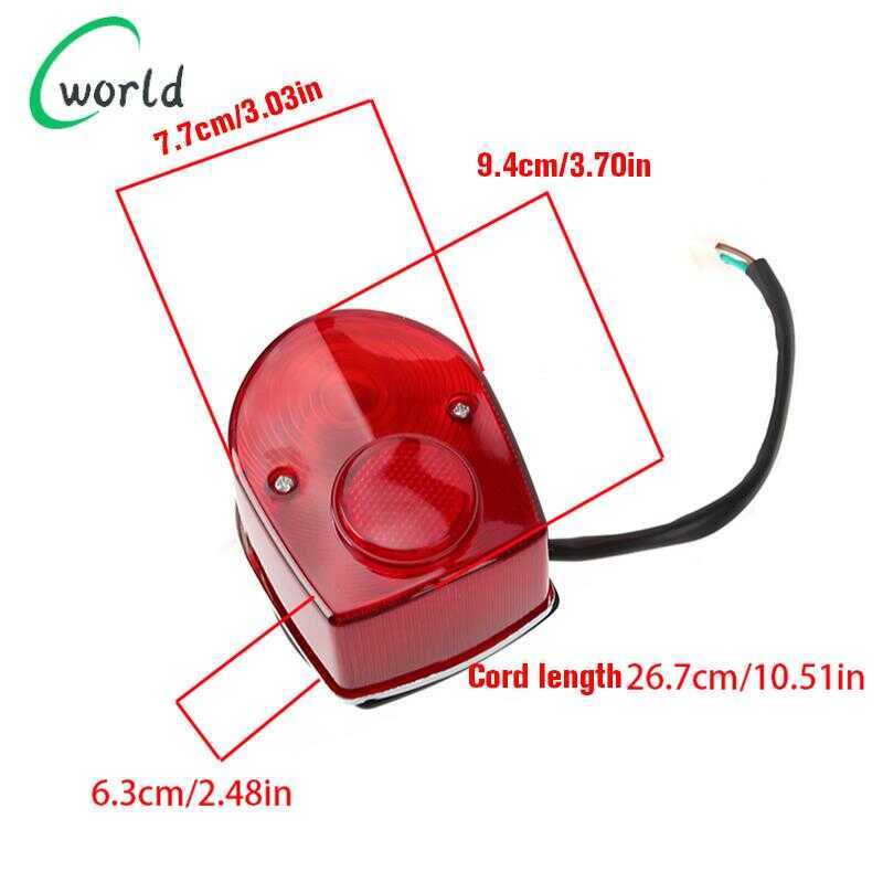 ไฟท้าย 12V สำหรับ Honda Z50 Z50a Z50j DAX St70 St50 CHALY Cf50 Cf70