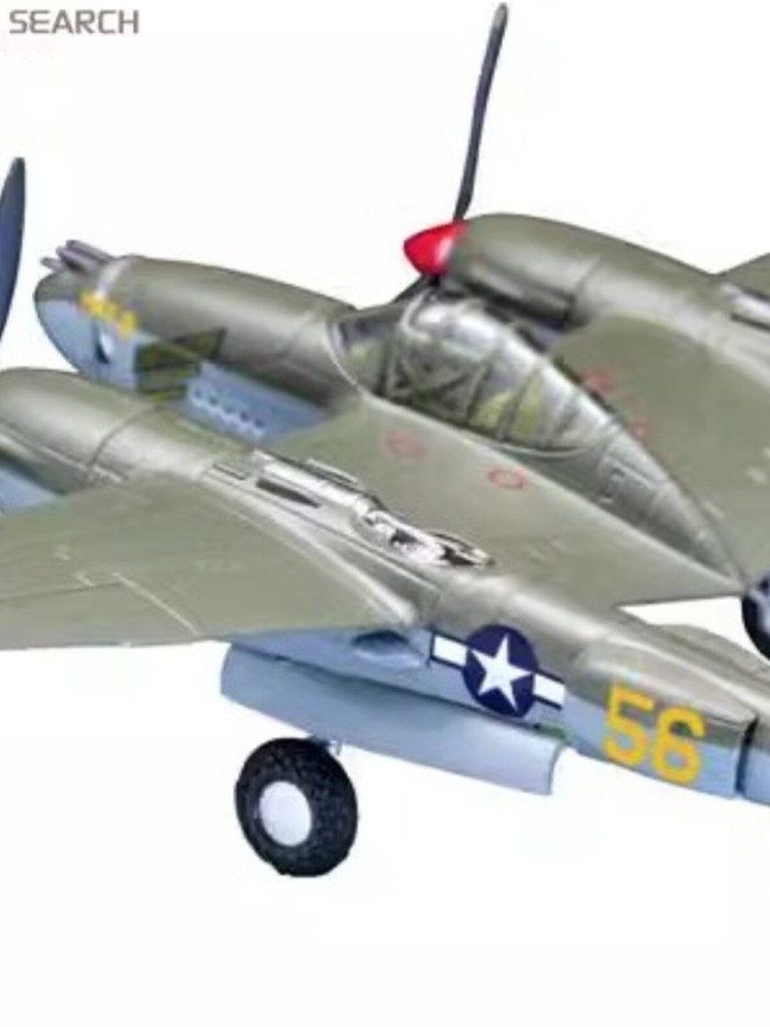 F-toys 1/144 Wเคซี VS3 American P38 Lightning Swallow Fighter Pre-Painted Semi-Fished Model Out of P