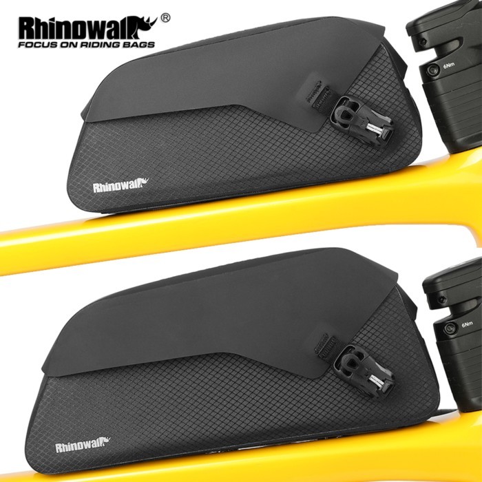 Rhinowalk Bike Top Tube Bag IPX4 Waterproof Magnetic Flip 0.6L-1.3L For MTB Road Gravel Bicycle Bik