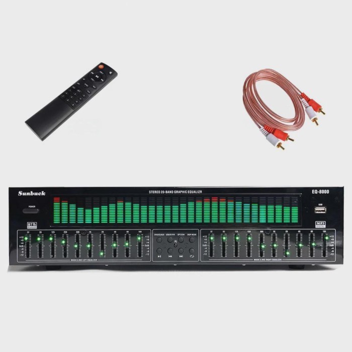 EQ8000 Professional Equalizer Bluetooth 5.4 Fiber Coaxial Digital Noise Reduction Fever Stereo Audi