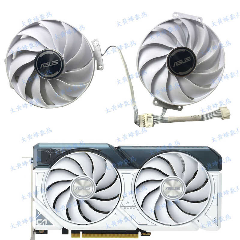 ASUS/ASUS RTX4060 4060ti DUAL WHITE Snow Leopard WHITE กราฟิกการ์ดพัดลมระบายความร้อน