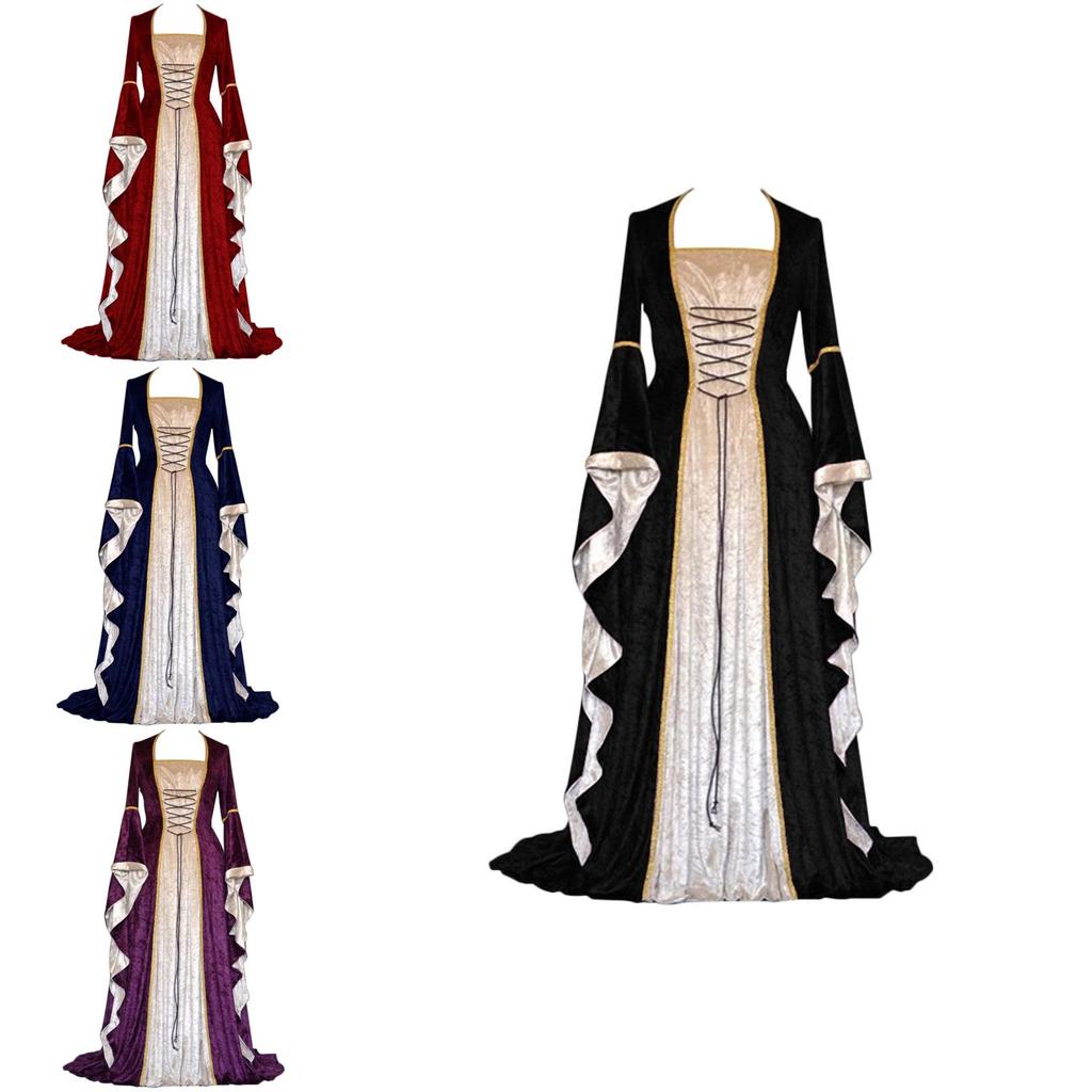 Charming Century 18th Floor ความยาวชุดยุคกลางในเทศกาลสีที่อุดมไปด้วย Renaissance สําหรับ