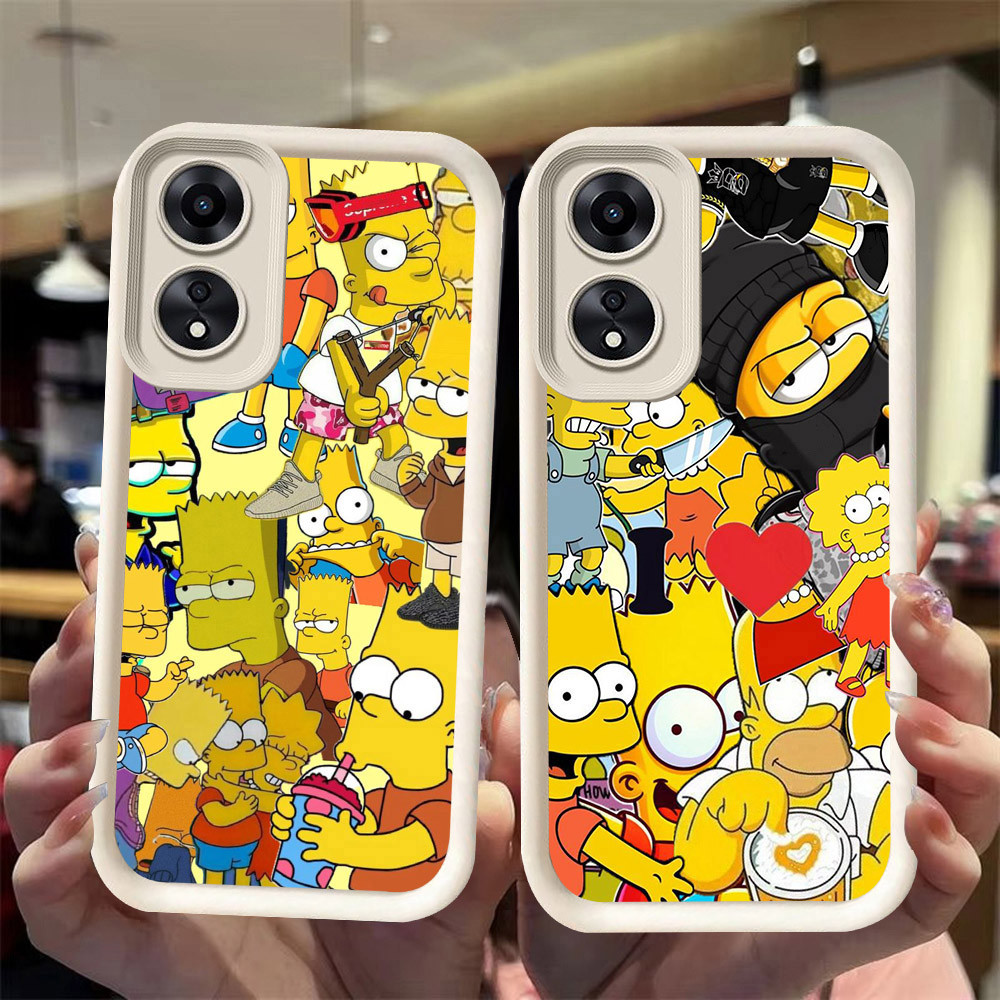 J-36 The Simpson ดำขาวชมพูเคสโทรศัพท์หรับ OPPO A98 Reno 8T A1 A1X A60 F23 A2X Pro 5G