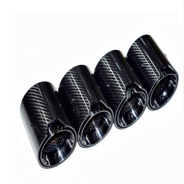 4 Pcs Carbon Fiber Matte Car Exhaust Tip For BMW M2 F8 M3 F80 M4 F82 M5 F10 M6 F12 M Performance Mu