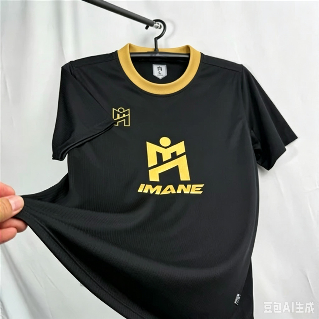 Unisex IMANE เสื้อกีฬา Human M โลโก้สีทึบแห้งเร็วตาข่ายฝึกซ้อมฟุตบอลแขนสั้น Tee S-5XL