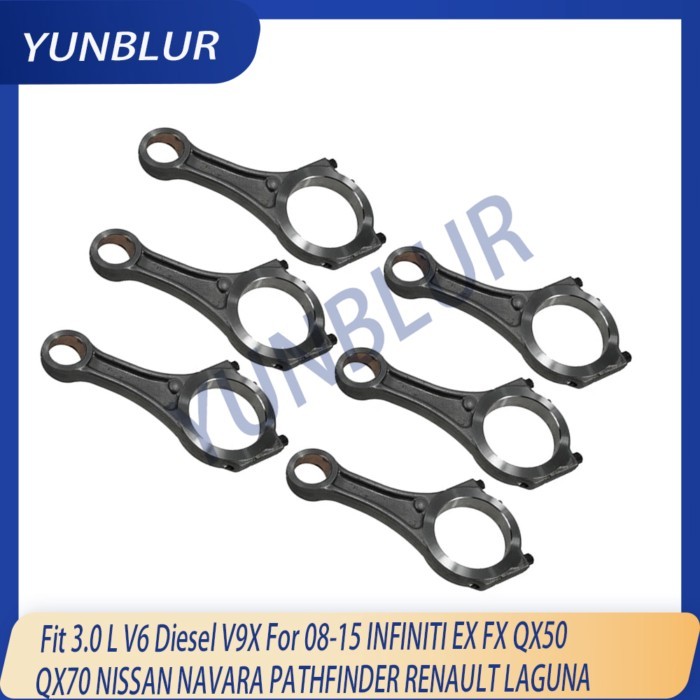 Engine Connecting Rod Kit Fit 3.0 L V6 Diesel V9X For 08-15 INFINITI EX30d FX30d QX50 NISSAN NAVARA