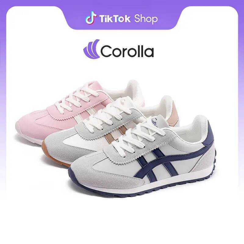 Corolla Breezestep Shoes รองเท้ากีฬาผู้หญิงสไตล์วินเทจรุ่นใหม่ วัสดุหนังพียู เบา สบาย แมทช์ง่าย