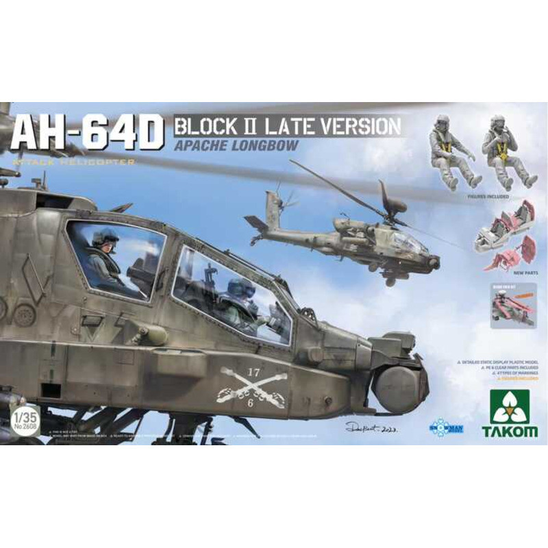 Takom 2608 AH-64D Block II Late Version Apache Longbow 1/35 Static model kit